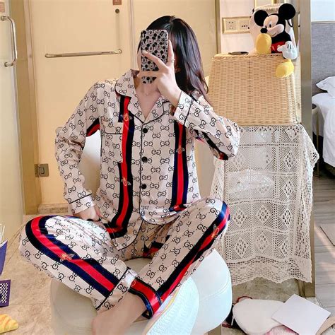 gucci kurta pajama|luxury silk pajama set.